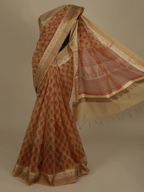 

Pothys Mustard Yellow Woven Design Saree