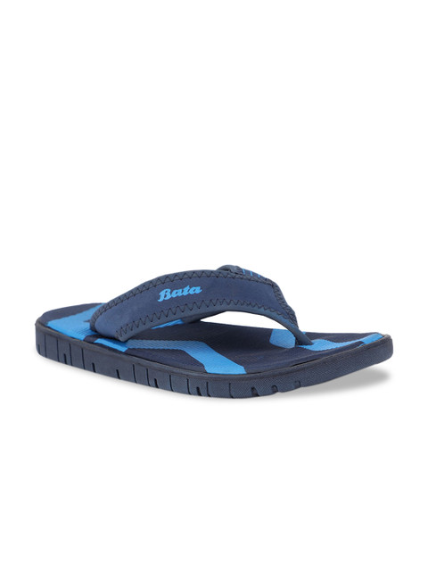 

Bata Men Navy Blue Solid Thong Flip-Flops
