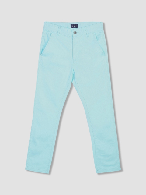 

The Childrens Place Boys Blue Skinny Fit Solid Regular Trousers