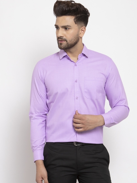 

JAINISH Men Purple Regular Fit Solid Formal Shirt