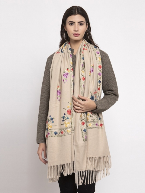 

Global Republic Women Beige Embroidered Stole
