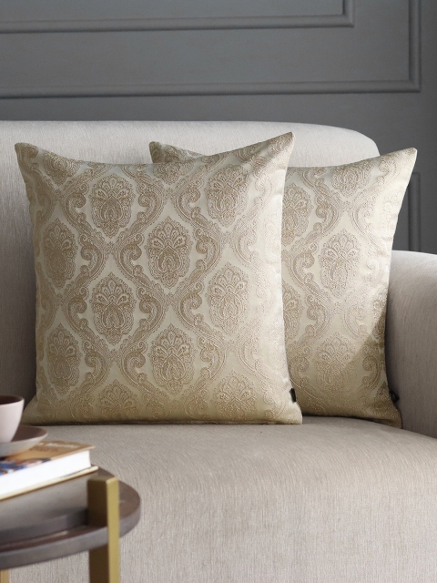 

GMF Beige Set of 2 Ethnic Motifs Square Cushion Covers