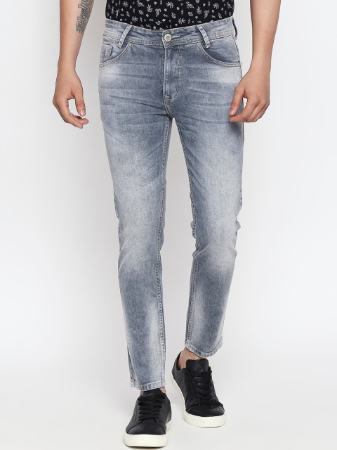 Mufti Men Grey Skinny Fit Mid-Rise Clean Look Stretchable Jeans