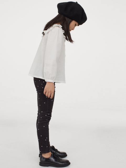 

H&M Girls Grey Printed Corduroy Treggings