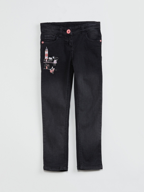 

max Girls Black Regular Fit Jeans