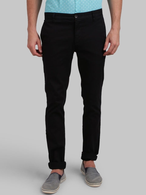 

Parx Men Black Skinny Fit Solid Regular Trousers