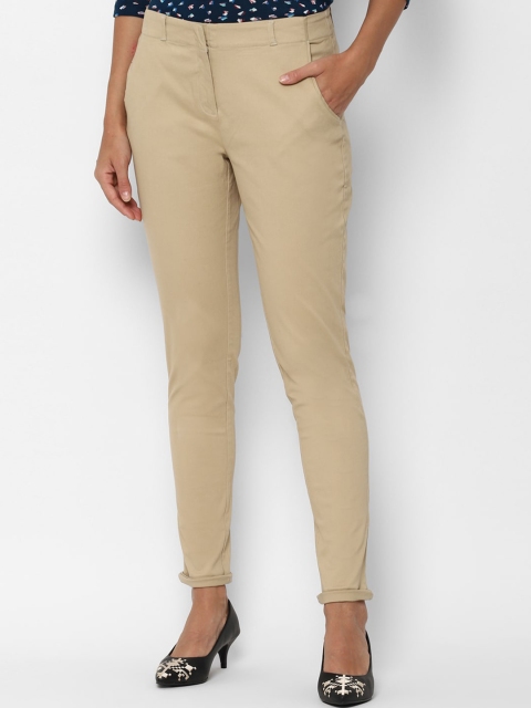 

Allen Solly Woman Women Khaki Regular Fit Solid Regular Trousers