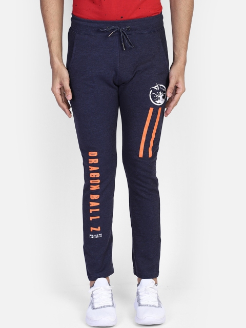 

Free Authority Men Navy Blue & Orange Dragon Ball Z Printed Track Pants