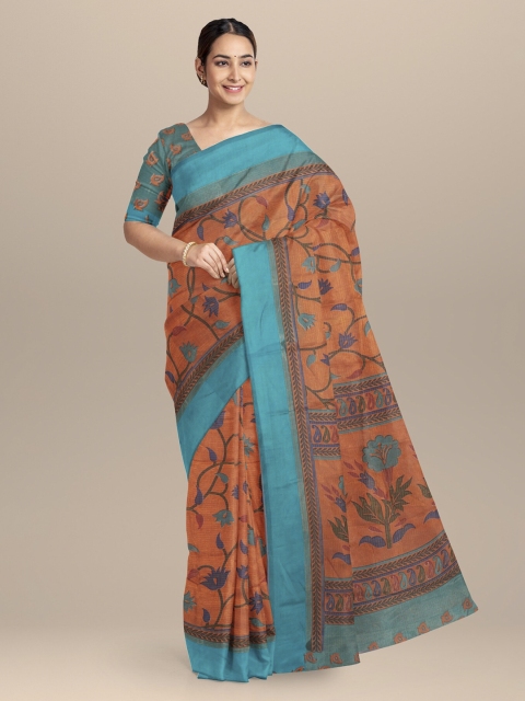 

KLM Fashion Mall Orange Printed Saree
