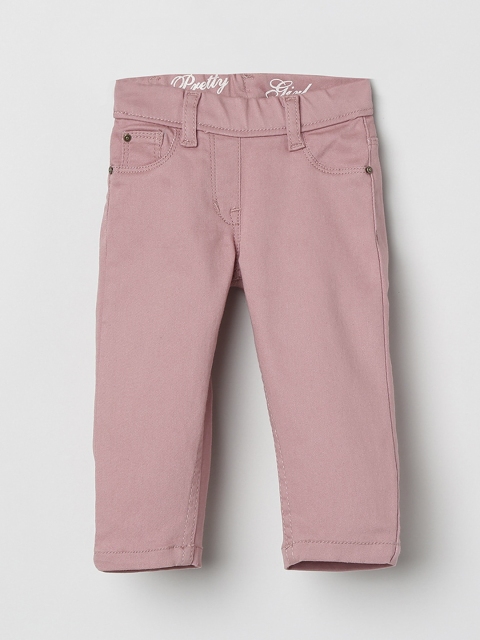 

max Girls Pink Slim Fit Mid-Rise Clean Look Stretchable Jeans