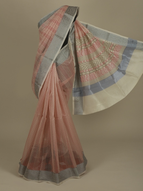 

Pothys Cream-Coloured Woven Design Supernet Saree