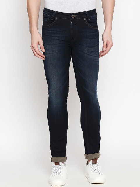

Mufti Men Blue Regular Fit Mid-Rise Clean Look Stretchable Jeans