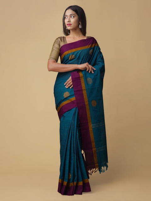 

Unnati Silks Blue Striped Saree