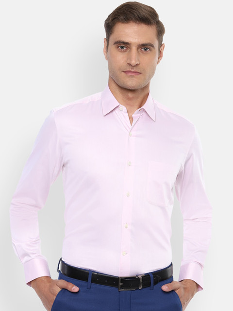 

Luxure by Louis Philippe Men Pink Regular Fit Solid Casual Shirt