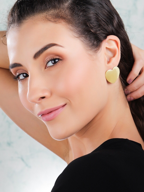 

Rubans Gold-Toned Contemporary Half Hoop Earrings