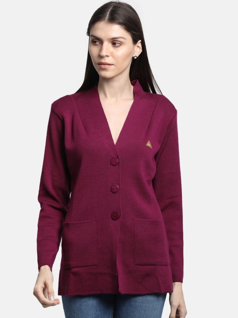 

Monte Carlo Women Pink Solid Cardigan