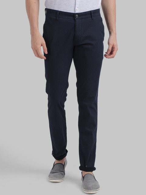 

Parx Men Blue Skinny Fit Solid Regular Trousers
