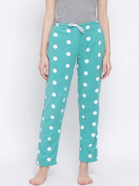 

Kanvin Women Sea Green Printed Lounge Pants