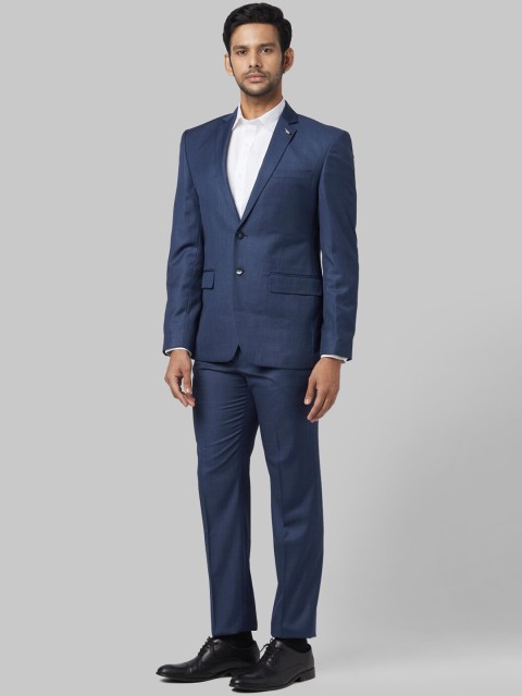 

Park Avenue Men Navy Blue Solid Single-Breasted Formal Suit