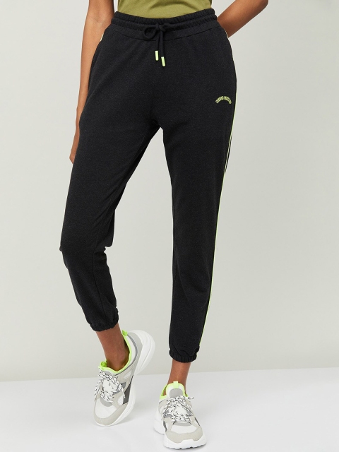 

Kappa Women Charcoal Grey Solid Slim-Fit Joggers