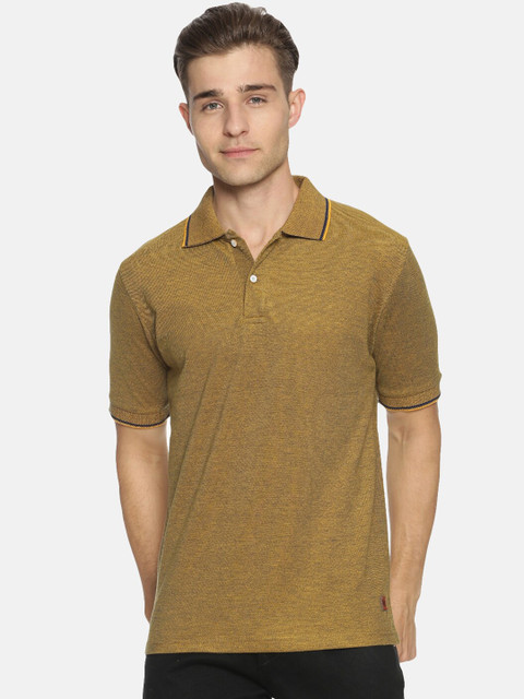 

Campus Sutra Men Brown Solid Polo Collar T-shirt