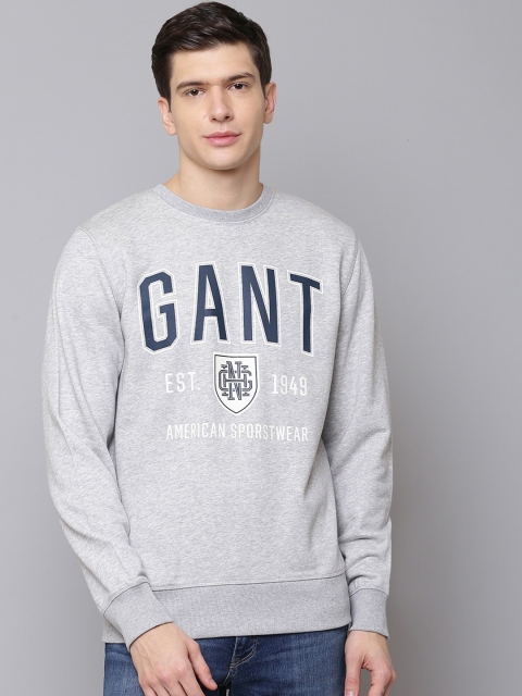 

GANT Men Grey Printed Sweatshirt