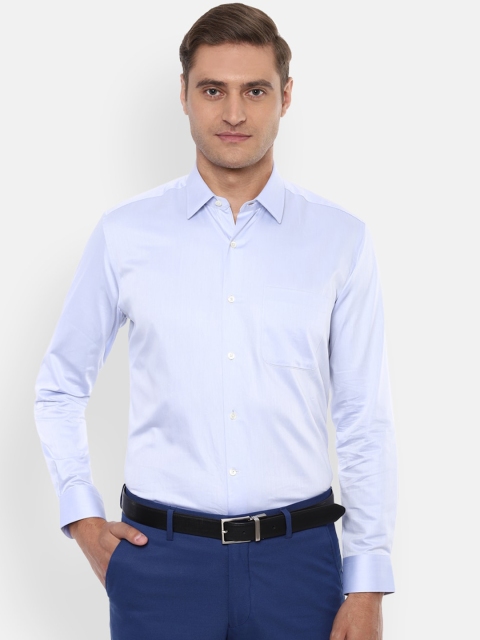 

Luxure by Louis Philippe Men Blue Regular Fit Solid Casual Shirt