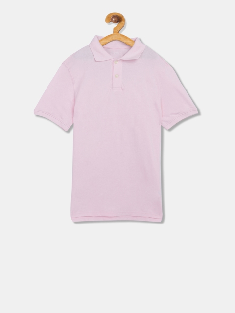

The Childrens Place Boys Pink Solid Polo Collar T-shirt