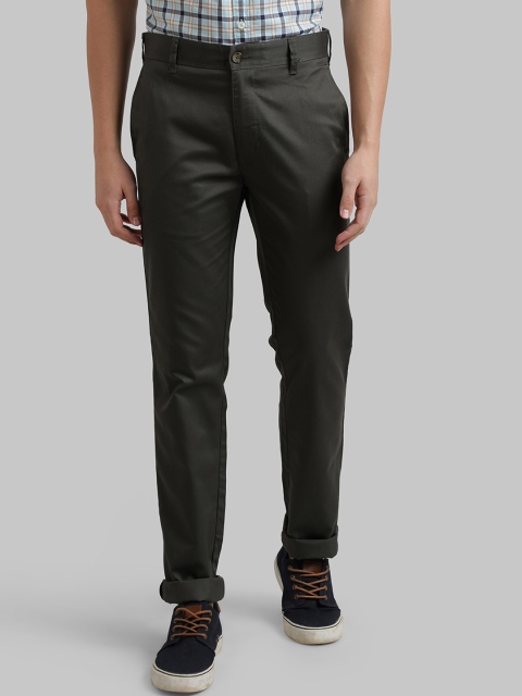 

Parx Men Green Tapered Fit Solid Regular Trousers