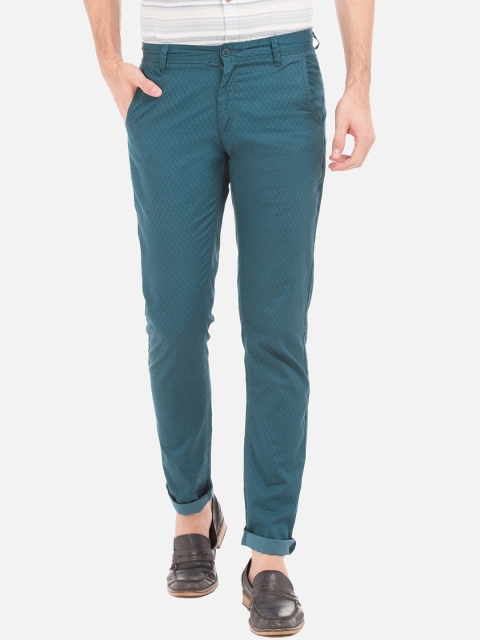 

Cherokee Men Teal Printed Slim Fit Chinos