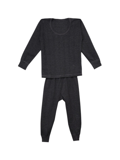 

YK Kids Black Striped Thermal Set