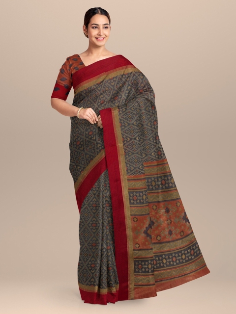 

KLM Fashion Mall Black Printed Saree