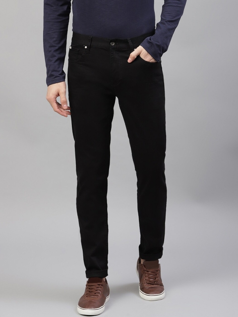 

LINDBERGH Men Black Tapered Fit Mid-Rise Clean Look Jeans