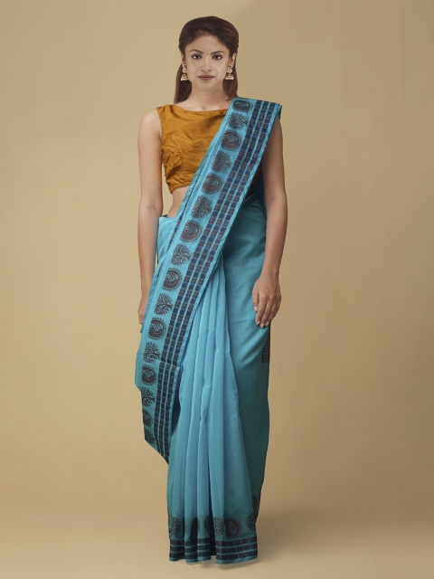 

Unnati Silks Women Blue Banarasi Sico Saree