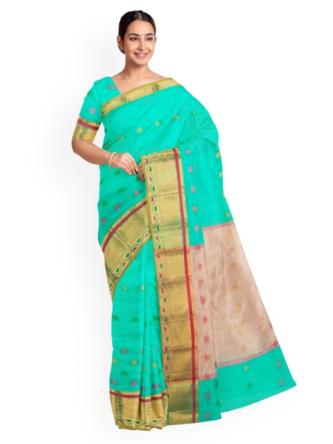 

KLM Fashion Mall Green Woven Design Saree