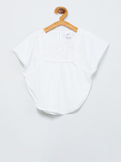

max Girls Off-White Solid Top