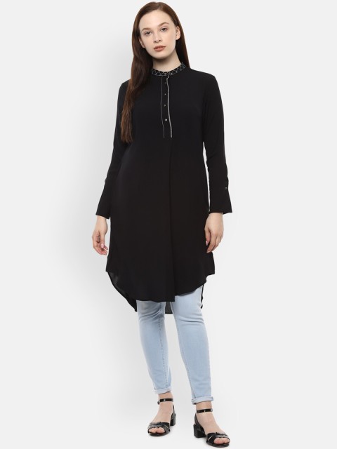 

Van Heusen Woman Women Black Solid Tunic