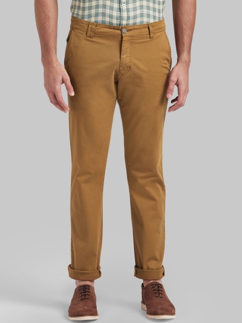 

Parx Men Brown Tapered Fit Solid Regular Trousers