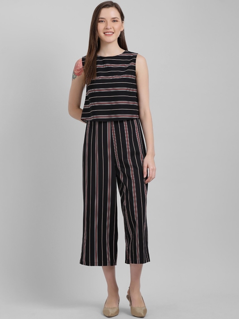 

Zink London Women Black & White Striped Two-Piece Jumpsuit