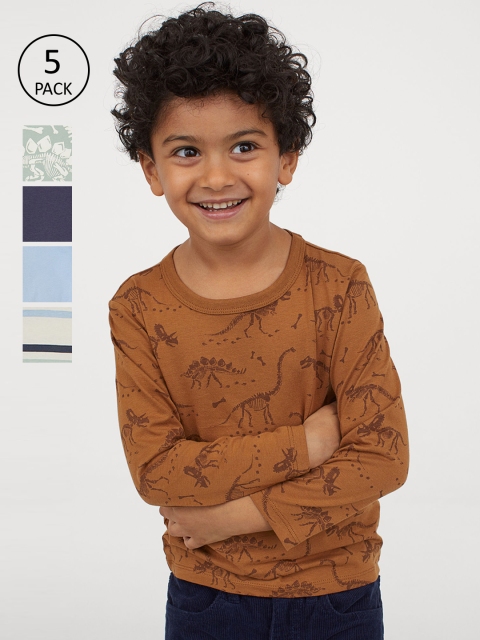 

H&M Boys 5-pack jersey tops, White