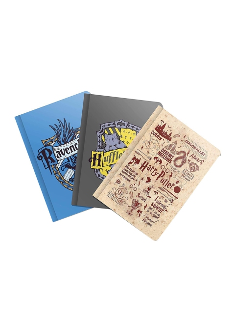 

MC SID RAZZ Set of 3 Harry Potter Binded A5 Ruled Notebooks, Blue