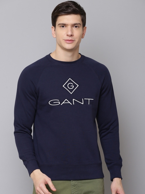 

GANT Men Blue Printed Sweatshirt