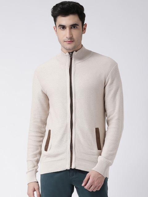 

Club York Men Beige Solid Cardigan
