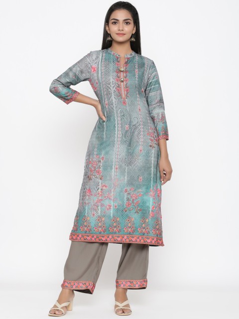

RANGMAYEE Women Blue Printed Kurti with Salwar & Dupatta