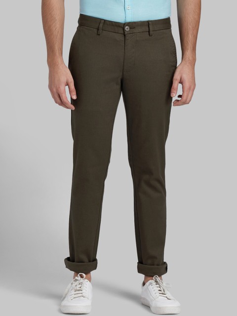 

Parx Men Green Skinny Fit Solid Regular Trousers