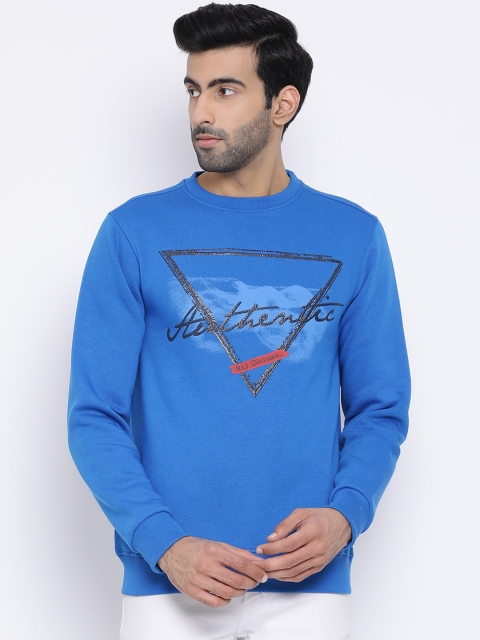 

Richlook Men Blue Printed Sweatshirt