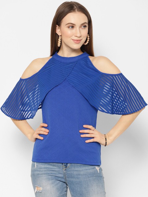 

NIXX Women Blue Solid Top