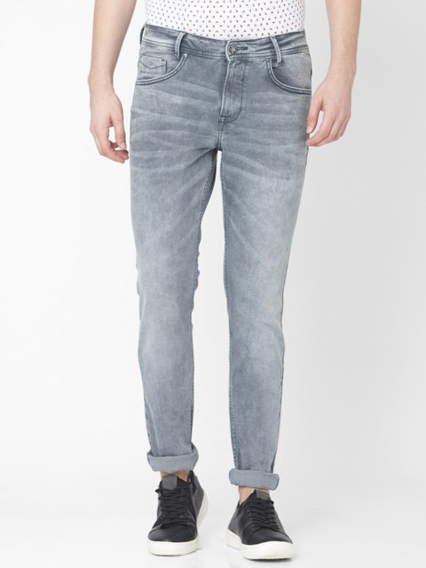 

Mufti Men Grey Skinny Fit Mid-Rise Clean Look Jeans