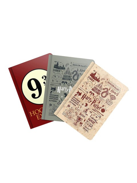 

MC SID RAZZ Set of 3 Harry Potter Binded A5 Ruled Notebooks, Maroon