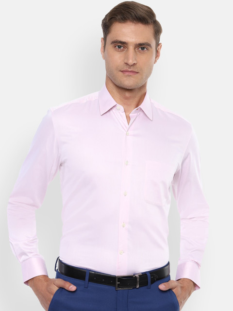 

Luxure by Louis Philippe Men Pink Regular Fit Solid Formal Shirt